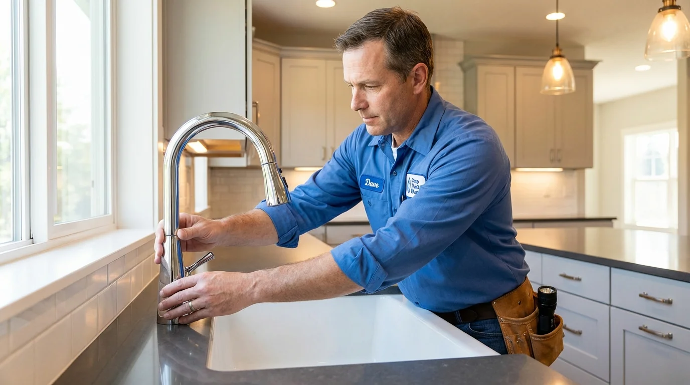 Kitchen faucet installation by Johns Plumbing LLC in Chinook