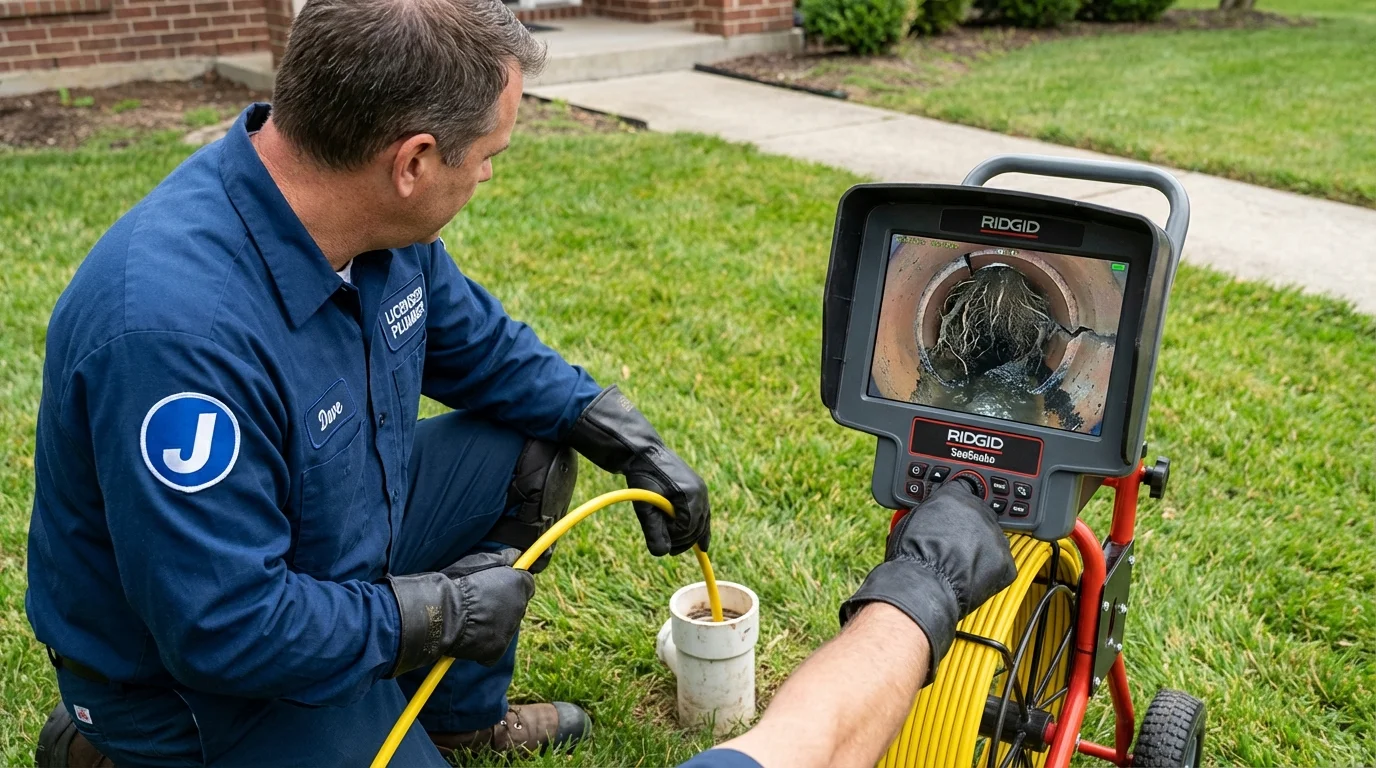 Sewer camera inspection being performed by Johns Plumbing LLC in Chinook